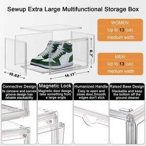 Acrylic Sneaker Shoe Display Case Transparent Shoe Box Shoe Box 1002